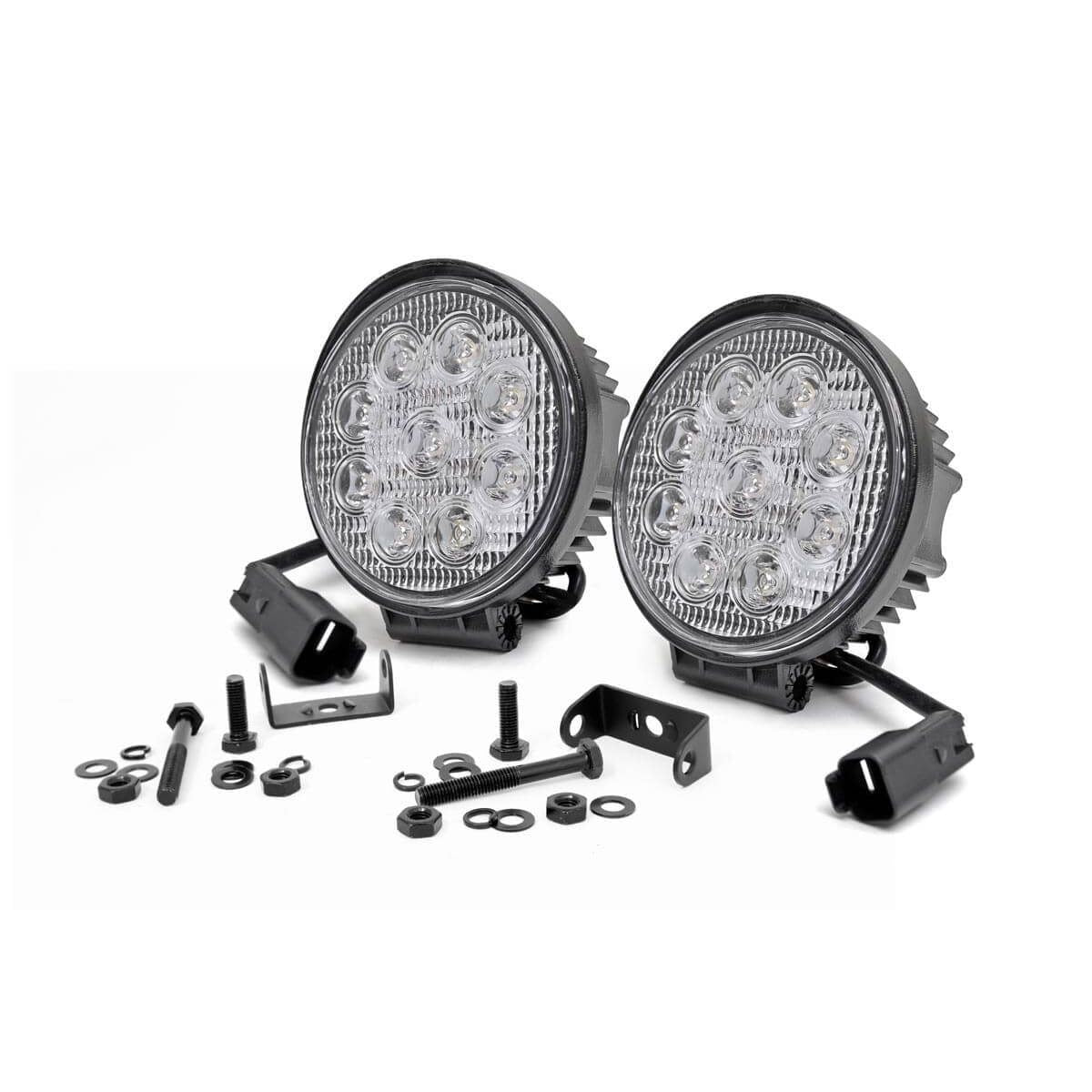ROUGH COUNTRY 4 Inch Chrome Series LED Light | Round | Pair | 70804