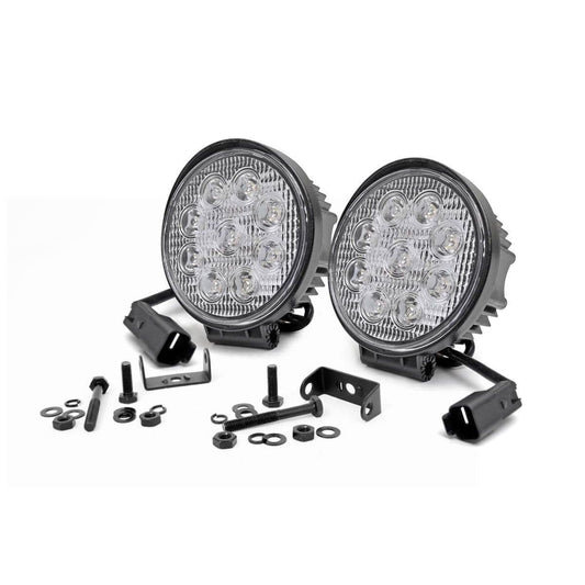ROUGH COUNTRY 4 Inch Chrome Series LED Light | Round | Pair | 70804