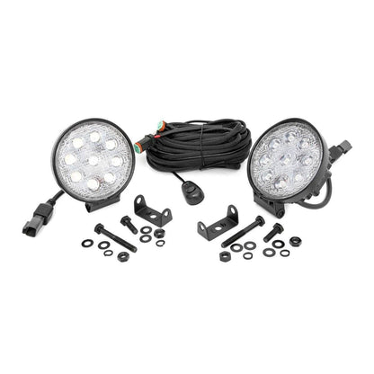 ROUGH COUNTRY 4 Inch Chrome Series LED Light | Round | Pair | 70804