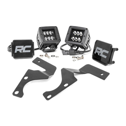 ROUGH COUNTRY LED Light Kit | Ditch Mount | 2" Black Spot Pair | Toyota 4Runner (10-24) | 70796