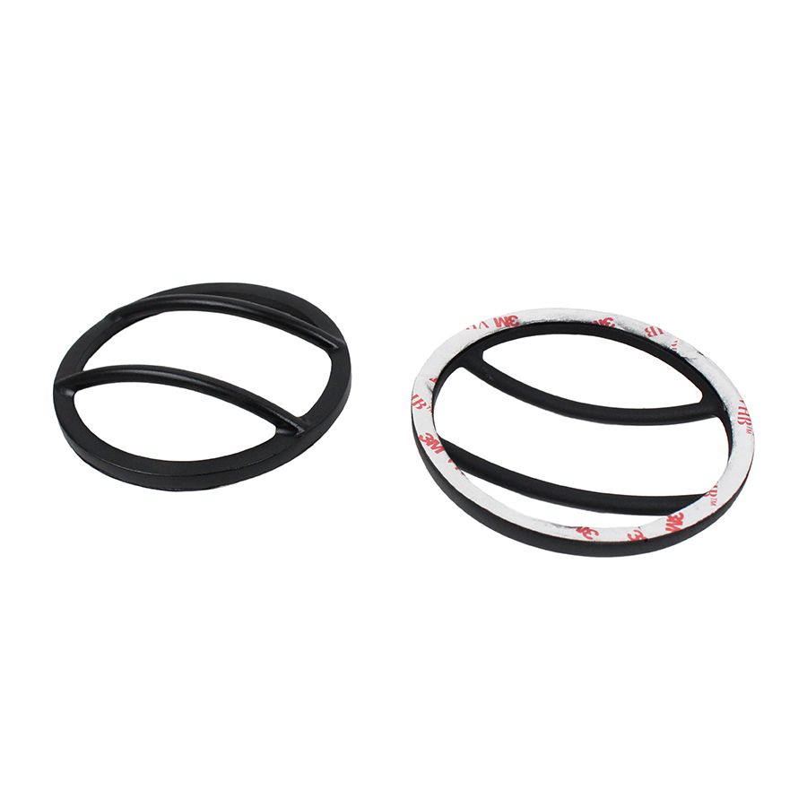 KENTROL Jeep JK Fog Light Cover Pair 07-18 Wrangler JK Powdercoat Black Kentrol  50014