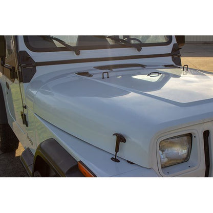 KENTROL Jeep CJ/YJ Hood Catch Pair 55-95 CJ and Wrangler YJ Powdercoat Black Kentrol  50401