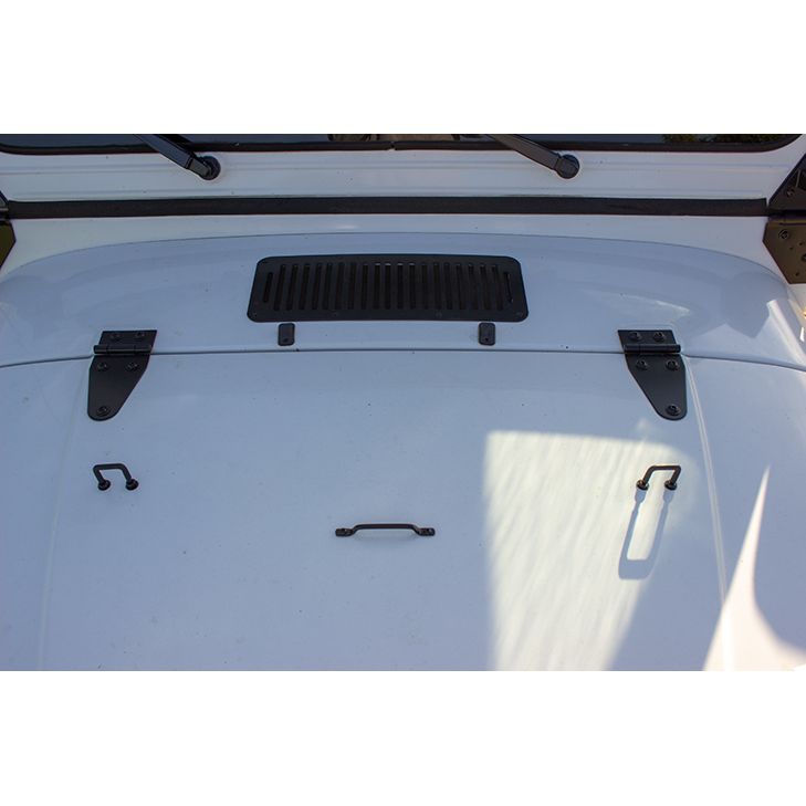 KENTROL Jeep CJ/YJ Hood Hinge Pair 55-95 CJ and Wrangler YJ Powdercoat Black Kentrol  50402