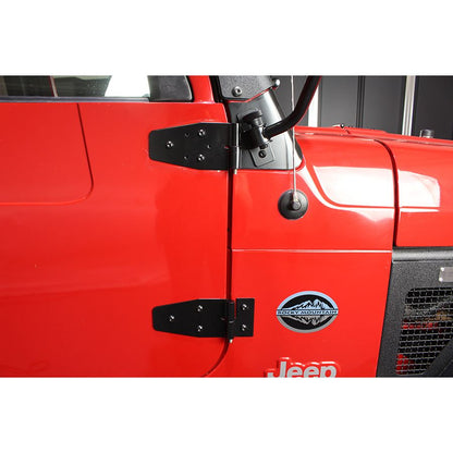 KENTROL JEEP CJ/YJ/TJ Lower Door Hinge Pair 76-06 CJ and Wrangler YJ/TJ Powdercoat Black Kentrol  50407