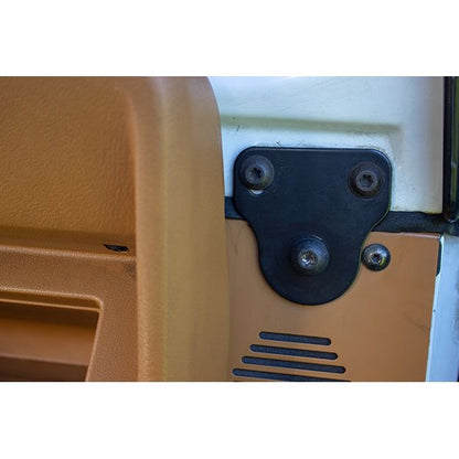 KENTROL Jeep CJ/YJ Interior Windshield Brackets Pair 76-95 CJ and Wrangler YJ Powdercoat Black Kentrol  50408