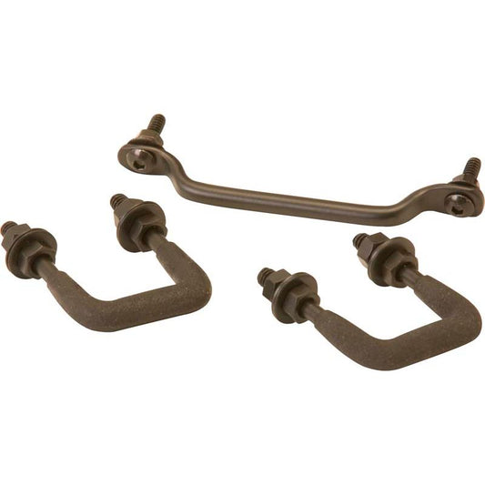 KENTROL Jeep YJ Windshield Tie Down Kit 87-95 Wrangler TJ Powdercoat Black Kentrol  50439