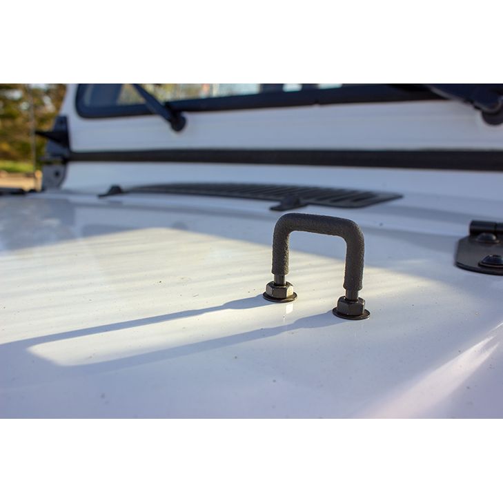 KENTROL Jeep YJ Windshield Tie Down Kit 87-95 Wrangler TJ Powdercoat Black Kentrol  50439