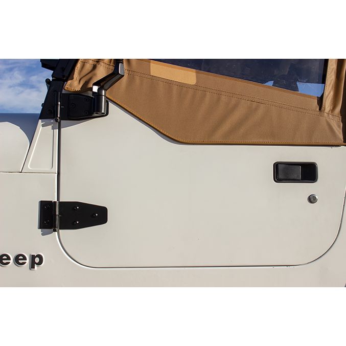 KENTROL Jeep YJ Door Hinge Set 4 Pieces 87-95 Wrangler TJ Powdercoat Black Kentrol  50441