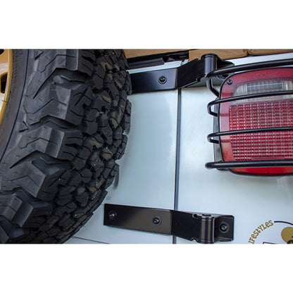 KENTROL Jeep YJ Tailgate Hinge Pair 87-95 Wrangler TJ Powdercoat Black Kentrol  50442