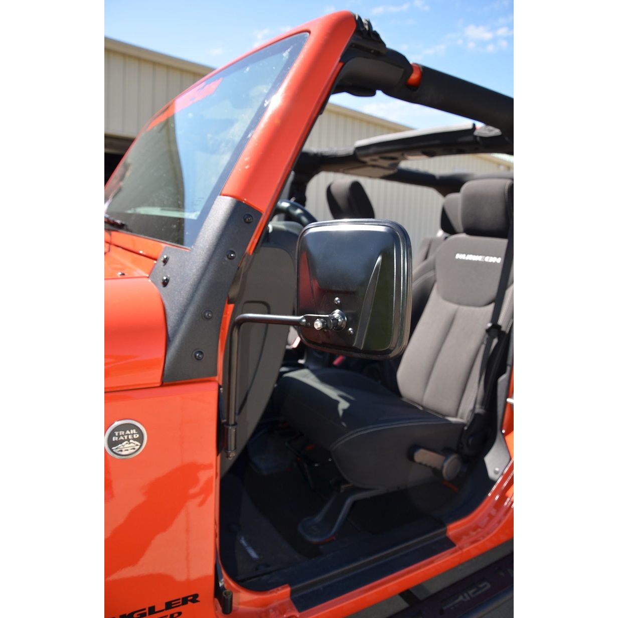 Kentrol Outback Mirrors (pair) Black Powder (1976-2018 CJ, YJ, TJ, JK & JL) 50443