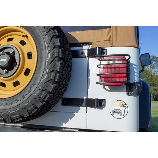 KENTROL Jeep CJ/YJ Tailgate Tire Stop 76-95 CJ and Wrangler YJ Powdercoat Black Kentrol  50460
