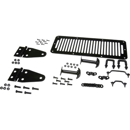 KENTROL Jeep CJ/YJ Hood Kit 78-95 CJ and Wrangler YJ Powdercoat Black Kentrol  50470