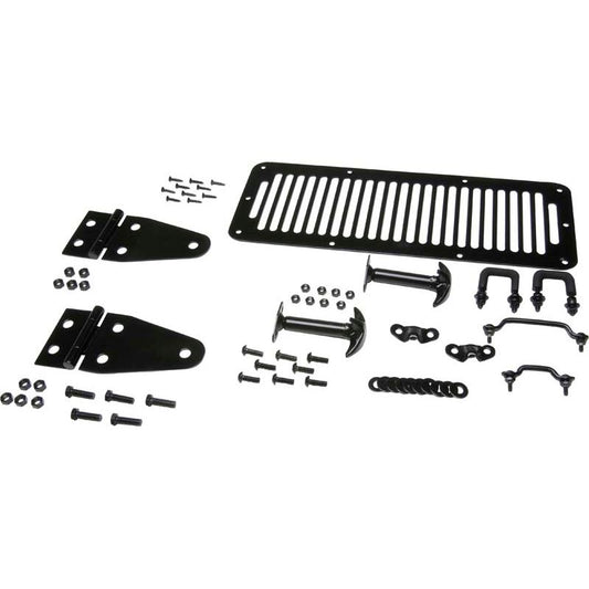 KENTROL Jeep CJ/YJ Hood Kit 78-95 CJ and Wrangler YJ Powdercoat Black Kentrol  50470
