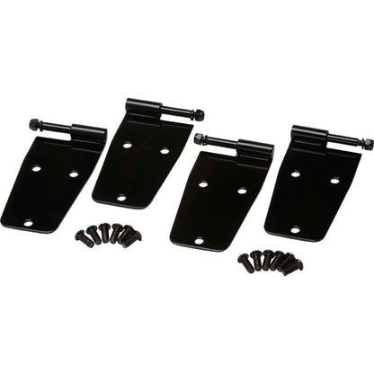 KENTROL Jeep CJ/YJ Hardtop Door Hinge Set Without Mirror Holes 4 Pieces 76-93 CJ and Wrangler YJ Powdercoat Black Kentrol  50474