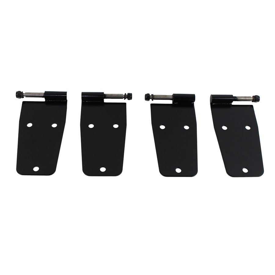 KENTROL Jeep CJ/YJ Hardtop Door Hinge Set Without Mirror Holes 4 Pieces 76-93 CJ and Wrangler YJ Powdercoat Black Kentrol  50474