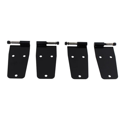 KENTROL Jeep CJ/YJ Hardtop Door Hinge Set Without Mirror Holes 4 Pieces 76-93 CJ and Wrangler YJ Powdercoat Black Kentrol  50474