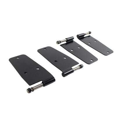 KENTROL Jeep CJ/YJ Hardtop Door Hinge Set Without Mirror Holes 4 Pieces 76-93 CJ and Wrangler YJ Powdercoat Black Kentrol  50474