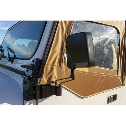 KENTROL Jeep YJ/TJ Mirror Kit Pair 88-06 Wrangler YJ/TJ Powdercoat Black Kentrol  50475