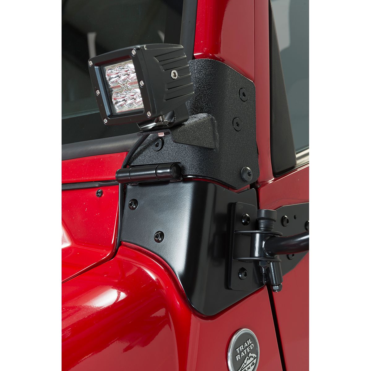 KENTROL Jeep TJ Windshield Hinge Pair 97-06 Wrangler TJ Powdercoat Black Kentrol  50477