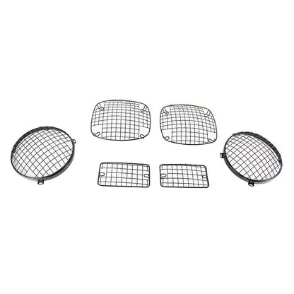 KENTROL Jeep TJ Wire Mesh Guard Set 6 Pieces 97-06 Wrangler TJ Powdercoat Black Kentrol  50488