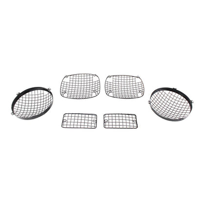KENTROL Jeep TJ Wire Mesh Guard Set 6 Pieces 97-06 Wrangler TJ Powdercoat Black Kentrol  50488