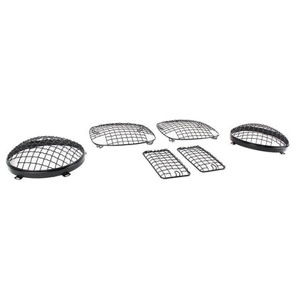KENTROL Jeep TJ Wire Mesh Guard Set 6 Pieces 97-06 Wrangler TJ Powdercoat Black Kentrol  50488