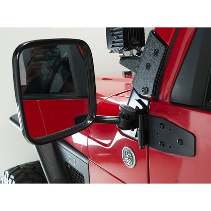 KENTROL Jeep TJ/JK E-Z Detach Mirrors Pair 97-18 Wrangler TJ/JK Powdercoat Black Kentrol  50496