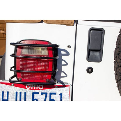 KENTROL JEEP CJ/YJ/TJ Taillight Guard Pair 76-06 CJ and Wrangler YJ/TJ Powdercoat Black Kentrol  50497