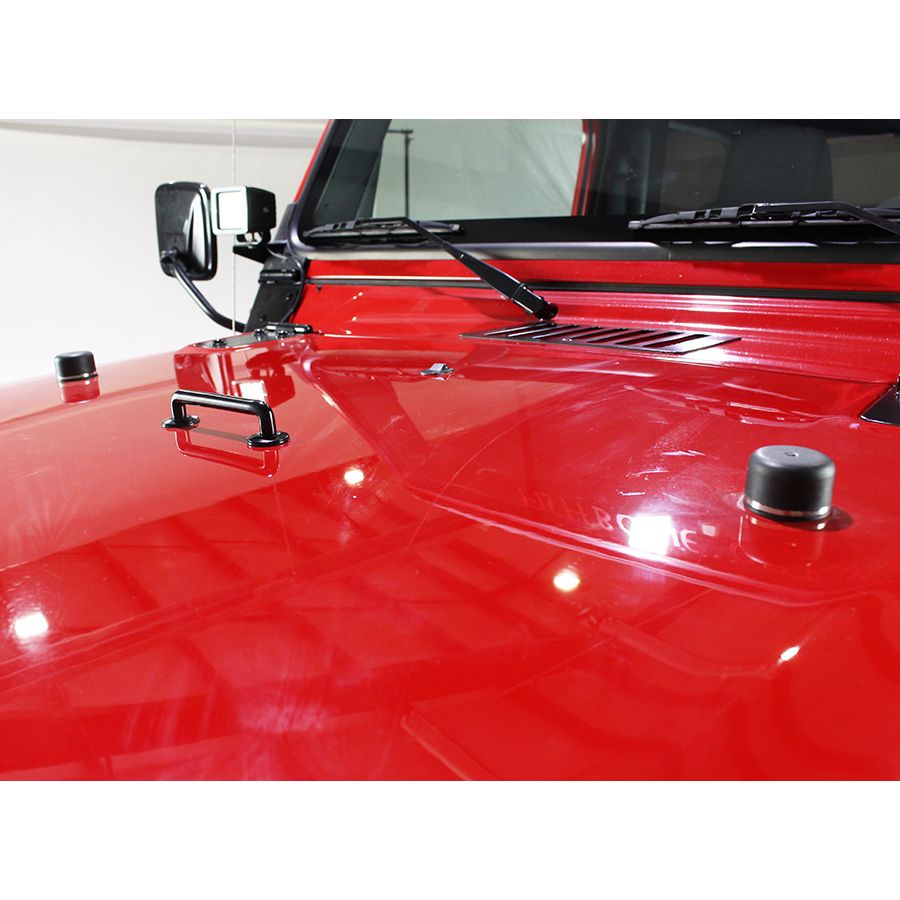 KENTROL Jeep TJ/JK Windshield Tie Down Kit 97-14 Wrangler TJ/JK Powdercoat Black Kentrol  50503