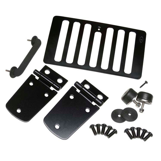 KENTROL Jeep TJ Hood Kit Without Hood Catch 98-06 Wrangler TJ Powdercoat Black Kentrol  50504WHC