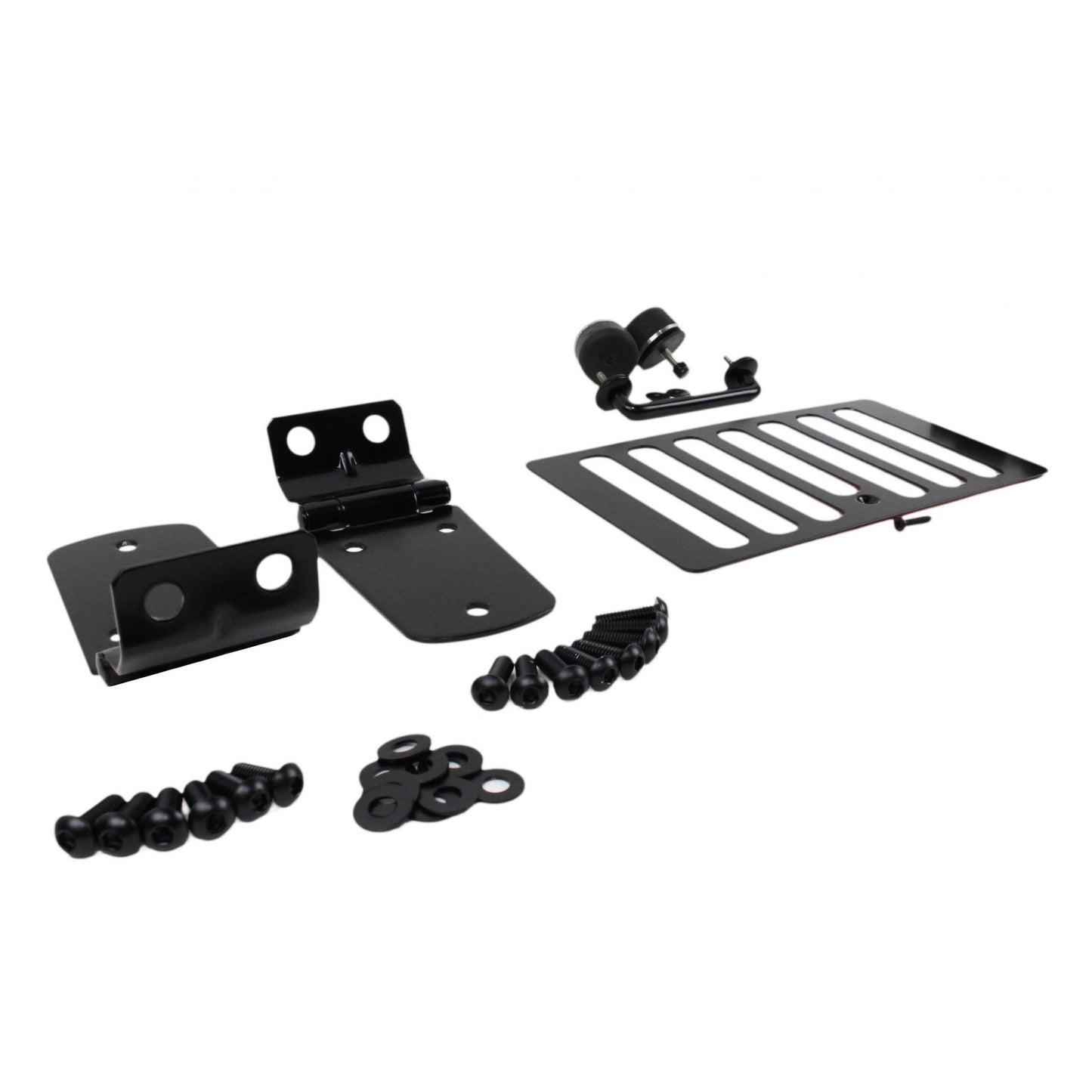 KENTROL Jeep TJ Hood Kit Without Hood Catch 98-06 Wrangler TJ Powdercoat Black Kentrol  50504WHC