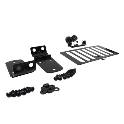 KENTROL Jeep TJ Hood Kit Without Hood Catch 98-06 Wrangler TJ Powdercoat Black Kentrol  50504WHC