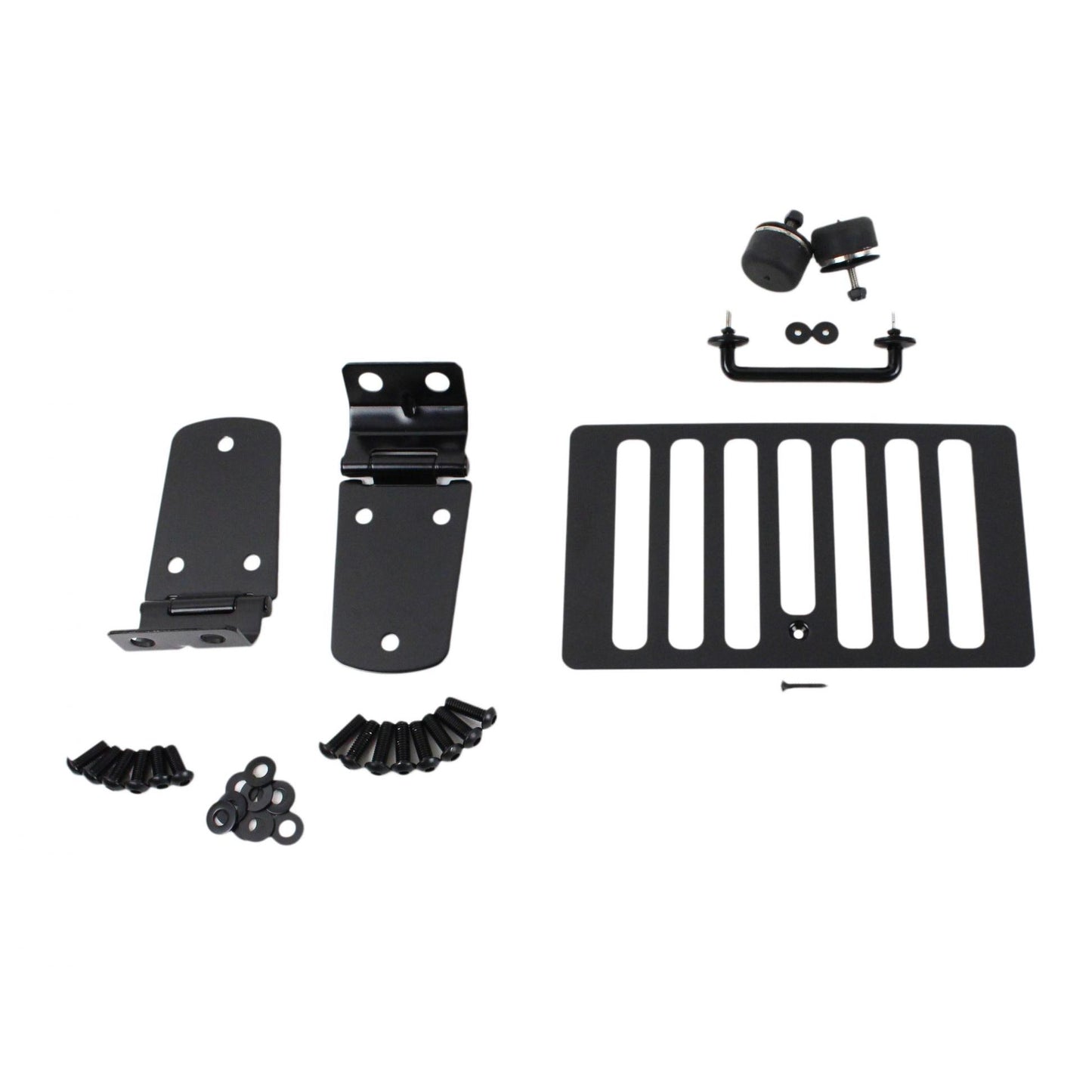 KENTROL Jeep TJ Hood Kit Without Hood Catch 98-06 Wrangler TJ Powdercoat Black Kentrol  50504WHC