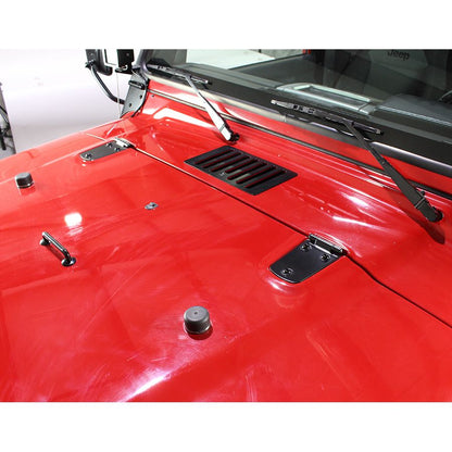 KENTROL Jeep TJ Hood Kit Without Hood Catch 98-06 Wrangler TJ Powdercoat Black Kentrol  50504WHC