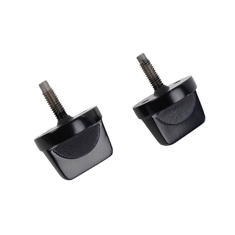 KENTROL Jeep CJ/YJ Windshield Knobs Pair 76-95 CJ and Wrangler YJ Powdercoat Black Kentrol  50510