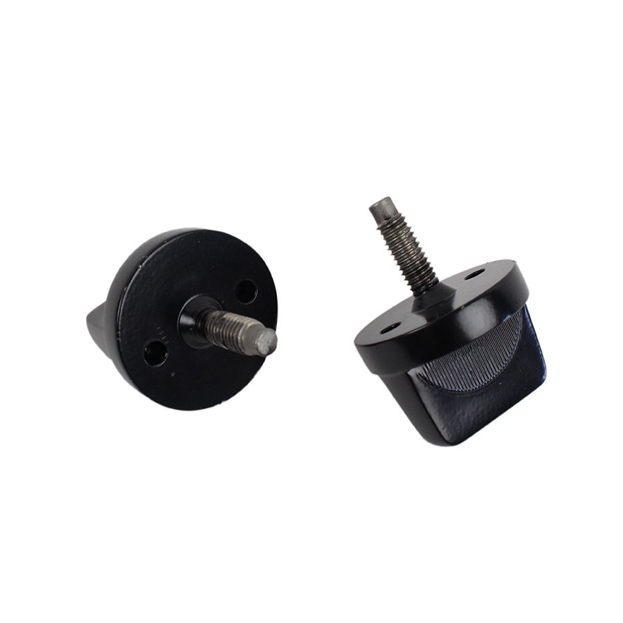 KENTROL Jeep CJ/YJ Windshield Knobs Pair 76-95 CJ and Wrangler YJ Powdercoat Black Kentrol  50510