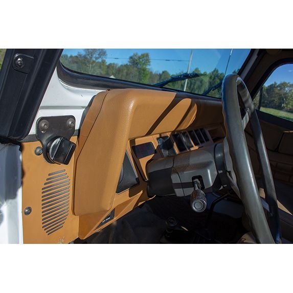 KENTROL Jeep CJ/YJ Windshield Knobs Pair 76-95 CJ and Wrangler YJ Powdercoat Black Kentrol  50510