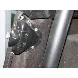 KENTROL Jeep CJ/YJ Interior Door Latch Brackets Pair 81-95 CJ and Wrangler YJ Powdercoat Black Kentrol  50513
