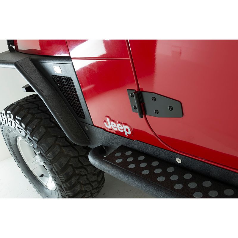 KENTROL Jeep TJ Door Hinge Set 4 Pieces 97-06 Wrangler TJ Powdercoat Black Kentrol  50525