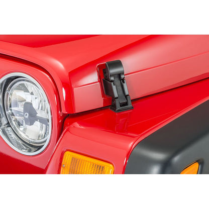 KENTROL Jeep CJ/YJ Hood Catch Pair TJ Style 42-95 CJ and Wrangler YJ Powdercoat Black Kentrol  50563