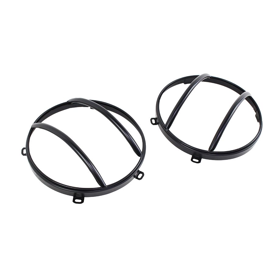 KENTROL Jeep JK Euro Headlight Guards Pair 07-18 Wrangler JK Powdercoat Black Kentrol  50573