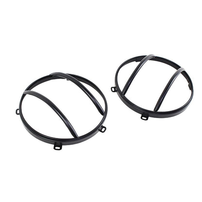 KENTROL Jeep JK Euro Headlight Guards Pair 07-18 Wrangler JK Powdercoat Black Kentrol  50573