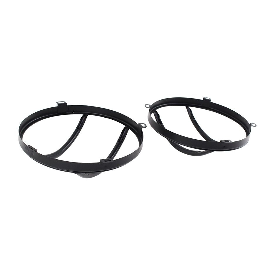 KENTROL Jeep JK Euro Headlight Guards Pair 07-18 Wrangler JK Powdercoat Black Kentrol  50573