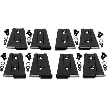 Kentrol Door Hinge Set (8 Pieces) Black Powder Coated Stainless for 2007-2018 JKU 50576