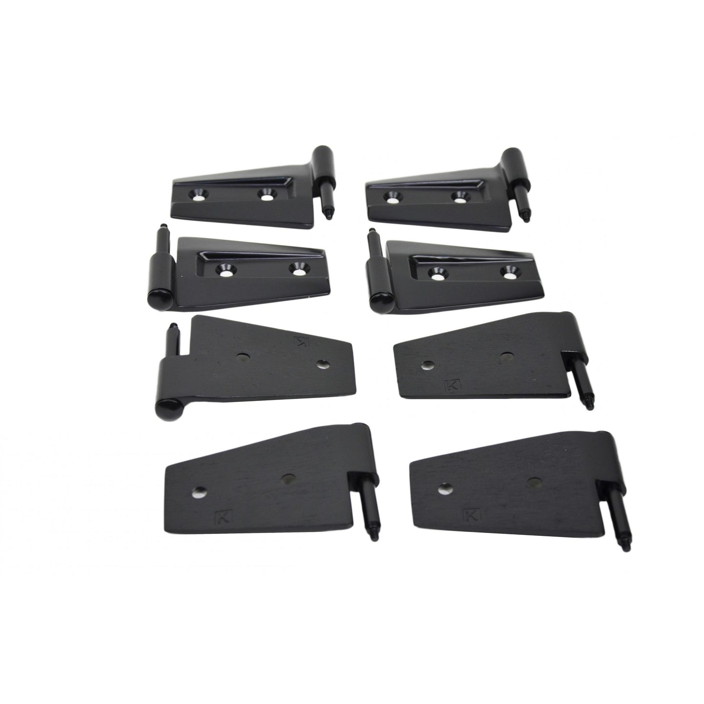 Kentrol Door Hinge Set (8 Pieces) Black Powder Coated Stainless for 2007-2018 JKU 50576