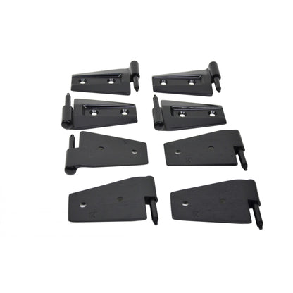 Kentrol Door Hinge Set (8 Pieces) Black Powder Coated Stainless for 2007-2018 JKU 50576