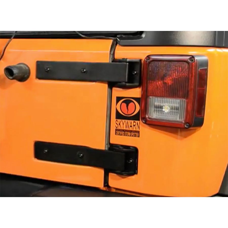 KENTROL Jeep JK Tailgate Hinge Pair 07-18 Wrangler JK Powdercoat Black Kentrol  50578