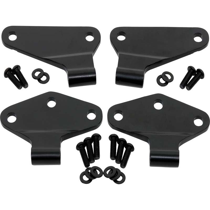 KENTROL Jeep JK Body Door Hinge Set 4 Pieces 2 Door 07-18 Wrangler JK Powdercoat Black Kentrol  50580