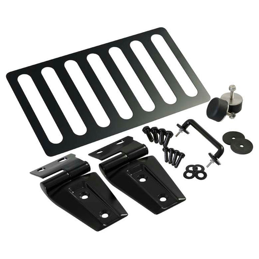 KENTROL Jeep JK Hood Kit Without Hood Catch 07-18 Wrangler JK Powdercoat Black Kentrol  50588WHC