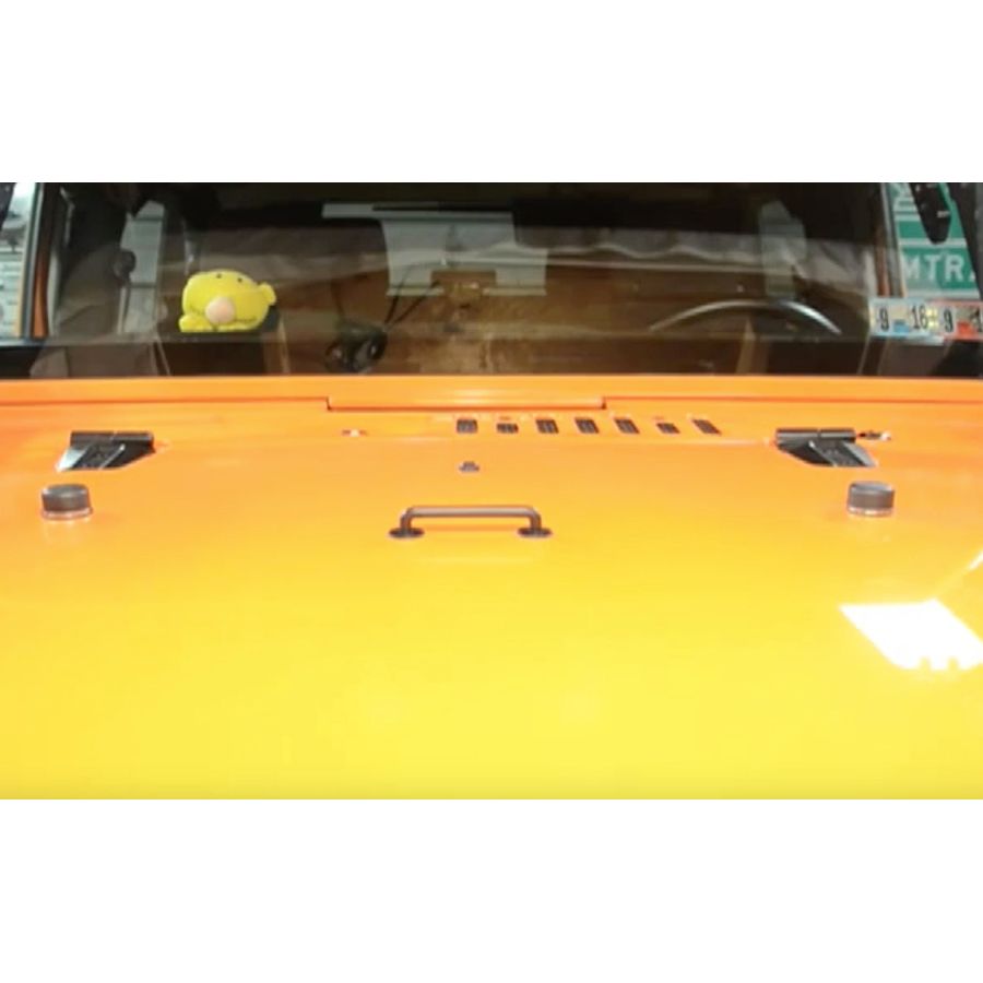 KENTROL Jeep JK Hood Kit Without Hood Catch 07-18 Wrangler JK Powdercoat Black Kentrol  50588WHC